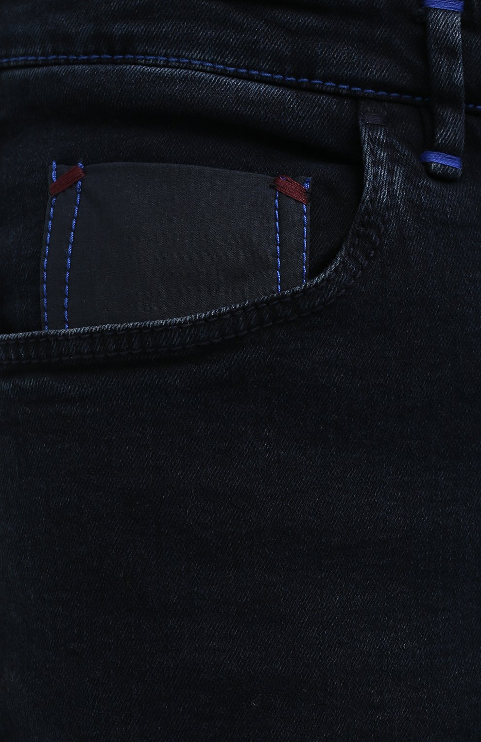 Мужские джинсы ZILLI SPORT темно-синего цвета, арт. MCU-00510-DEBB9/S001 | Фото 5 (Силуэт М (брюки): Прямые; Кросс-КТ: Деним; Длина (брюки, джинсы): Стандартные; Региональные ограничения белый список (Axapta Mercury): RU; Материал внешний: Хлопок, Деним; Стили: Классический)