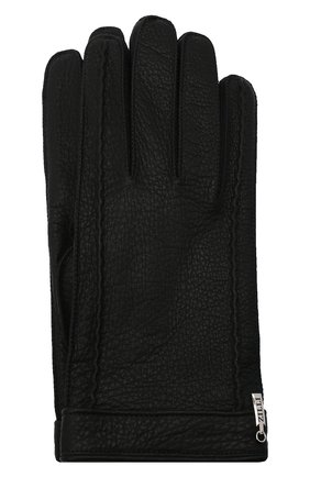 Мужские кожаные перчатки ZILLI черного цвета, арт. MIU-GA149-CERWS/0001 | Фото 1 (Мужское Кросс-КТ: Кожа и замша; Региональные ограничения белый список (Axapta Mercury): RU; Материал: Натуральная кожа)