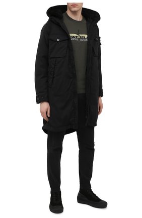Мужская пуховая парка STONE ISLAND черного цвета по цене 154500 руб., арт. 7315716F2 | Фото 2 Мужская пуховая парка STONE ISLAND черного цвета, арт. 7315716F2 | Фото 2