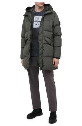 Мужская пуховик STONE ISLAND темно-зеленого цвета по цене 95300 руб., арт. 731570123 | Фото 2 Мужская пуховик STONE ISLAND темно-зеленого цвета, арт. 731570123 | Фото 2