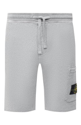 Мужские хлопковые шорты STONE ISLAND светло-серого цвета по цене 18550 руб., арт. 731564620 | Фото 1 Мужские хлопковые шорты STONE ISLAND светло-серого цвета, арт. 731564620 | Фото 1