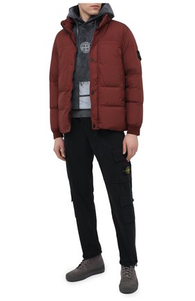 Мужской хлопковое худи STONE ISLAND темно-серого цвета по цене 32450 руб., арт. 731561889 | Фото 2 Мужской хлопковое худи STONE ISLAND темно-серого цвета, арт. 731561889 | Фото 2