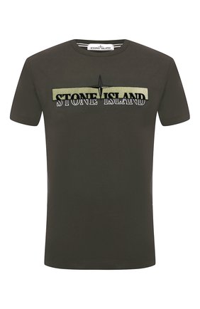 Мужская хлопковая футболка STONE ISLAND зеленого цвета по цене 17250 руб., арт. 73152NS83 | Фото 1 Мужская хлопковая футболка STONE ISLAND зеленого цвета, арт. 73152NS83 | Фото 1