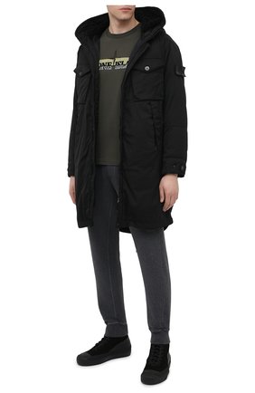 Мужская хлопковая футболка STONE ISLAND зеленого цвета по цене 17250 руб., арт. 73152NS83 | Фото 2 Мужская хлопковая футболка STONE ISLAND зеленого цвета, арт. 73152NS83 | Фото 2