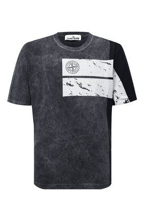 Мужская хлопковая футболка STONE ISLAND темно-серого цвета по цене 17250 руб., арт. 731520892 | Фото 1 Мужская хлопковая футболка STONE ISLAND темно-серого цвета, арт. 731520892 | Фото 1