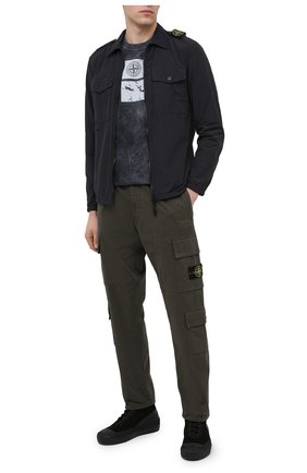 Мужская хлопковая футболка STONE ISLAND темно-серого цвета по цене 17250 руб., арт. 731520892 | Фото 2 Мужская хлопковая футболка STONE ISLAND темно-серого цвета, арт. 731520892 | Фото 2