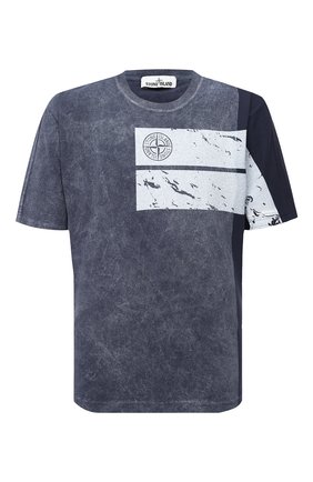 Мужская хлопковая футболка STONE ISLAND темно-синего цвета по цене 17250 руб., арт. 731520892 | Фото 1 Мужская хлопковая футболка STONE ISLAND темно-синего цвета, арт. 731520892 | Фото 1