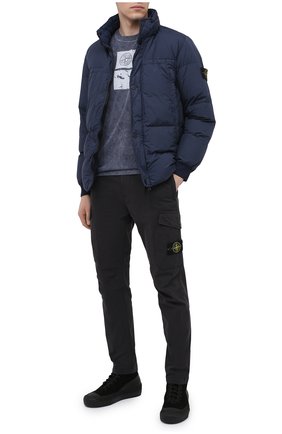 Мужская хлопковая футболка STONE ISLAND темно-синего цвета по цене 17250 руб., арт. 731520892 | Фото 2 Мужская хлопковая футболка STONE ISLAND темно-синего цвета, арт. 731520892 | Фото 2