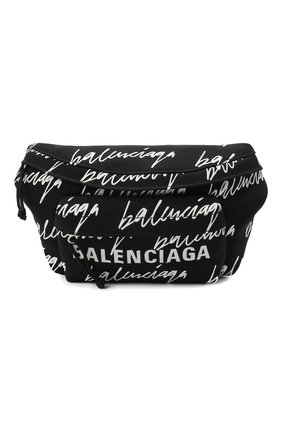 Мужская текстильная поясная сумка wheel BALENCIAGA черно-белого цвета по цене 58150 руб., арт. 533009/9MIPN | Фото 1 Мужская текстильная поясная сумка wheel BALENCIAGA черно-белого цвета, арт. 533009/9MIPN | Фото 1