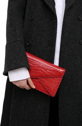 Женский клатч из кожи крокодила BOTTEGA VENETA красного цвета по цене 599500 руб., арт. 115776/VI0GJ | Фото 2 Женский клатч из кожи крокодила BOTTEGA VENETA красного цвета, арт. 115776/VI0GJ | Фото 2