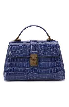 Женская сумка из кожи крокодила BOTTEGA VENETA синего цвета по цене 0 руб., арт. 510709/V0467/CNIL | Фото 1 Женская сумка из кожи крокодила BOTTEGA VENETA синего цвета, арт. 510709/V0467/CNIL | Фото 1 (Сумки-технические: Сумки через плечо, Сумки top-handle; Материал: Экзотическая кожа; Размер: medium; Ремень/цепочка: На ремешке)