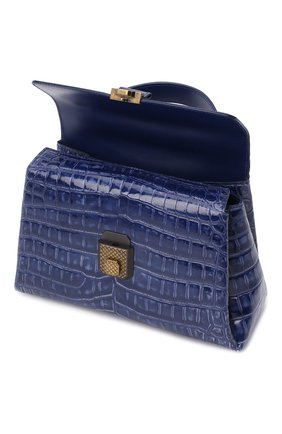 Женская сумка из кожи крокодила BOTTEGA VENETA синего цвета по цене 0 руб., арт. 510709/V0467/CNIL | Фото 4 Женская сумка из кожи крокодила BOTTEGA VENETA синего цвета, арт. 510709/V0467/CNIL | Фото 4 (Сумки-технические: Сумки через плечо, Сумки top-handle; Материал: Экзотическая кожа; Размер: medium; Ремень/цепочка: На ремешке)