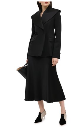 Женские комбинированные ботильоны GIORGIO ARMANI черно-белого цвета по цене 69950 руб., арт. X1C207/XM557 | Фото 2 Женские комбинированные ботильоны GIORGIO ARMANI черно-белого цвета, арт. X1C207/XM557 | Фото 2