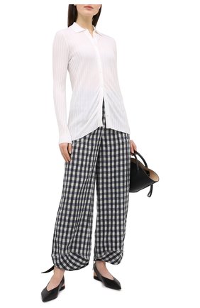 Женские льняные брюки GIORGIO ARMANI черно-белого цвета по цене 99500 руб., арт. 0WHPP0EK/T022K | Фото 2 Женские льняные брюки GIORGIO ARMANI черно-белого цвета, арт. 0WHPP0EK/T022K | Фото 2
