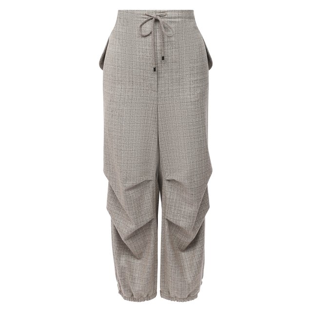Шерстяные брюки Giorgio Armani серого цвета