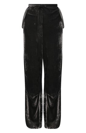 Женские брюки из вискозы и шелка GIORGIO ARMANI серого цвета, арт. 0WHPP0E1/T01I7 | Фото 1 (Женское Кросс-КТ: Брюки-одежда; Силуэт Ж (брюки и джинсы): Широкие; Длина (брюки, джинсы): Стандартные; Стили: Гламурный; Материал внешний: Вискоза)