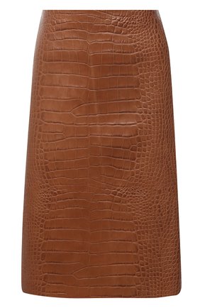 Женская кожаная юбка RALPH LAUREN коричневого цвета по цене 269500 руб., арт. 293829106 | Фото 1 Женская кожаная юбка RALPH LAUREN коричневого цвета, арт. 293829106 | Фото 1