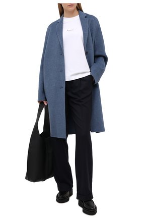 Женское шерстяное пальто ACNE STUDIOS голубого цвета по цене 95700 руб., арт. A90281 | Фото 2 Женское шерстяное пальто ACNE STUDIOS голубого цвета, арт. A90281 | Фото 2