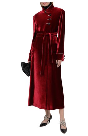 Женское пальто из вискозы GIORGIO ARMANI красного цвета по цене 296000 руб., арт. 0WH0L04P/T01I7 | Фото 2 Женское пальто из вискозы GIORGIO ARMANI красного цвета, арт. 0WH0L04P/T01I7 | Фото 2