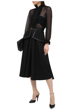 Женская кожаные туфли kika SAINT LAURENT черного цвета по цене 73350 руб., арт. 637740/0NP00 | Фото 2 Женская кожаные туфли kika SAINT LAURENT черного цвета, арт. 637740/0NP00 | Фото 2