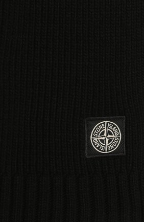 Детский шарф из шерсти и вискозы STONE ISLAND черного цвета по цене 8995 руб., арт. 7316N02A8 | Фото 2 Детский шарф из шерсти и вискозы STONE ISLAND черного цвета, арт. 7316N02A8 | Фото 2