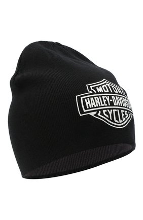 Мужская двусторонняя шапка HARLEY-DAVIDSON черного цвета по цене 3980 руб., арт. 97618-21VM | Фото 1 Мужская двусторонняя шапка HARLEY-DAVIDSON черного цвета, арт. 97618-21VM | Фото 1