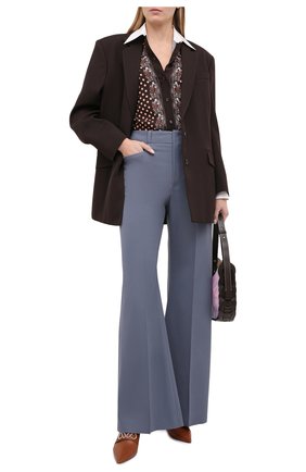 Женская рубашка из вискозы CHLOÉ коричневого цвета по цене 83050 руб., арт. CHC20WHT71342 | Фото 2 Женская рубашка из вискозы CHLOÉ коричневого цвета, арт. CHC20WHT71342 | Фото 2