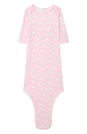 Детского комплект из платья на завязке и шапки KISSY KISSY розового цвета по цене 5640 руб., арт. KGW05039N | Фото 2 Детского комплект из платья на завязке и шапки KISSY KISSY розового цвета, арт. KGW05039N | Фото 2