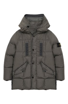 Детский пуховая куртка STONE ISLAND серого цвета по цене 42450 руб., арт. 731640233/6-8 | Фото 1 Детский пуховая куртка STONE ISLAND серого цвета, арт. 731640233/6-8 | Фото 1