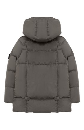 Детский пуховая куртка STONE ISLAND серого цвета по цене 42450 руб., арт. 731640233/6-8 | Фото 2 Детский пуховая куртка STONE ISLAND серого цвета, арт. 731640233/6-8 | Фото 2