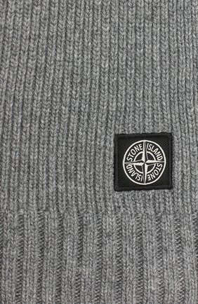 Детский шарф из шерсти и вискозы STONE ISLAND серого цвета по цене 9505 руб., арт. 7316N02A8 | Фото 2 Детский шарф из шерсти и вискозы STONE ISLAND серого цвета, арт. 7316N02A8 | Фото 2