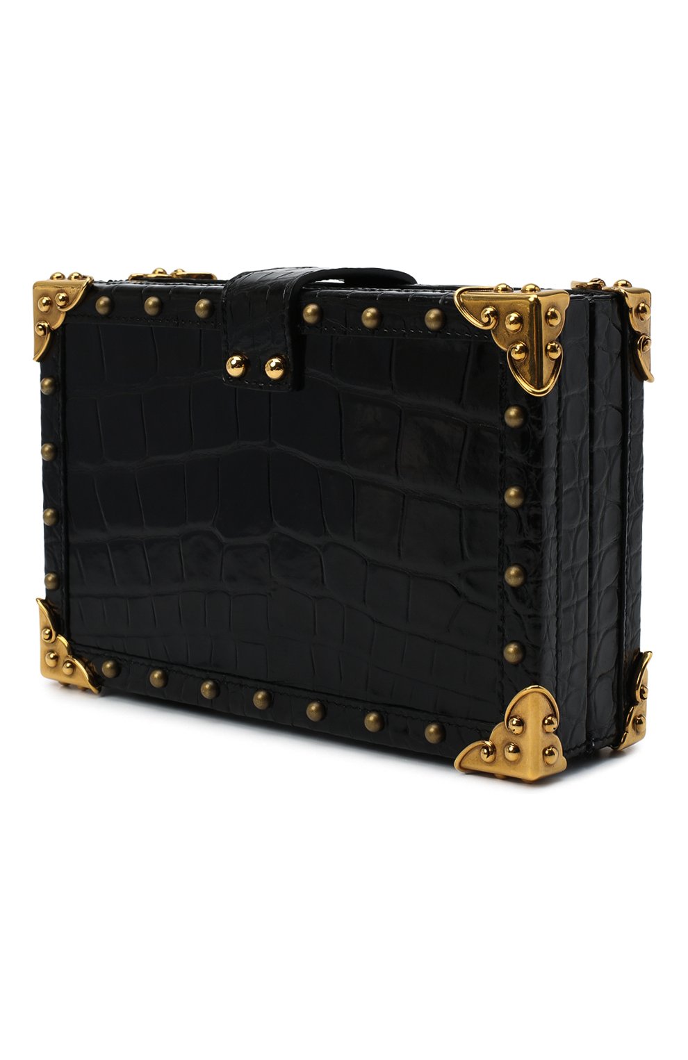 Женская сумка из кожи аллигатора DOLCE & GABBANA черного цвета по цене 1090000 руб., арт. BB6568/A2R08 | Фото 4 Женская сумка из кожи аллигатора DOLCE & GABBANA черного цвета, арт. BB6568/A2R08 | Фото 4 (Женское Кросс-КТ: Вечерняя сумка; Сумки-технические: Сумки через плечо; Материал: Экзотическая кожа; Размер: mini; Ремень/цепочка: На ремешке)