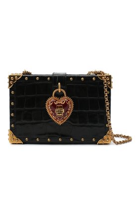 Женская сумка из кожи аллигатора DOLCE & GABBANA черного цвета по цене 1090000 руб., арт. BB6568/A2R08 | Фото 6 Женская сумка из кожи аллигатора DOLCE & GABBANA черного цвета, арт. BB6568/A2R08 | Фото 6 (Женское Кросс-КТ: Вечерняя сумка; Сумки-технические: Сумки через плечо; Материал: Экзотическая кожа; Размер: mini; Ремень/цепочка: На ремешке)