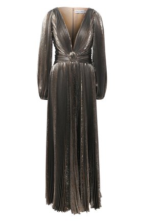 Женское шелковое платье OSCAR DE LA RENTA бронзового цвета по цене 875000 руб., арт. 20PN050LM0 | Фото 1 Женское шелковое платье OSCAR DE LA RENTA бронзового цвета, арт. 20PN050LM0 | Фото 1
