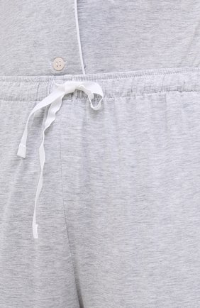 Женская пижама DEREK ROSE серого цвета, арт. 2033-ETHA001 | Фото 7 (Рукава: Длинные; Длина Ж (юбки, платья, шорты): Мини; Длина (брюки, джинсы): Стандартные; Материал внешний: Синтетический материал; Длина (для топов): Стандартные)