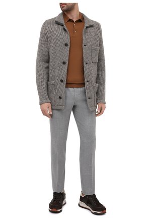 Мужское шерстяное поло LORO PIANA темно-бежевого цвета по цене 470500 руб., арт. FAI6519/VVIC | Фото 2 Мужское шерстяное поло LORO PIANA темно-бежевого цвета, арт. FAI6519/VVIC | Фото 2