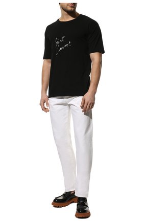 Мужская хлопковая футболка SAINT LAURENT черного цвета по цене 30850 руб., арт. 480406/YB1GN | Фото 2 Мужская хлопковая футболка SAINT LAURENT черного цвета, арт. 480406/YB1GN | Фото 2
