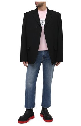 Мужская хлопковая футболка VETEMENTS розового цвета по цене 42750 руб., арт. UE51TR390P 1600/M | Фото 2 Мужская хлопковая футболка VETEMENTS розового цвета, арт. UE51TR390P 1600/M | Фото 2