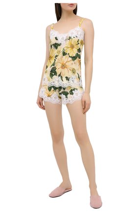 Женская топ из шелка и хлопка DOLCE & GABBANA желтого цвета по цене 49950 руб., арт. 07A00T/FSA0E | Фото 2 Женская топ из шелка и хлопка DOLCE & GABBANA желтого цвета, арт. 07A00T/FSA0E | Фото 2
