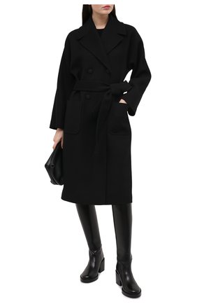 Женское шерстяное пальто DOLCE & GABBANA черного цвета по цене 186500 руб., арт. F0AJ0T/FU2TS | Фото 2 Женское шерстяное пальто DOLCE & GABBANA черного цвета, арт. F0AJ0T/FU2TS | Фото 2