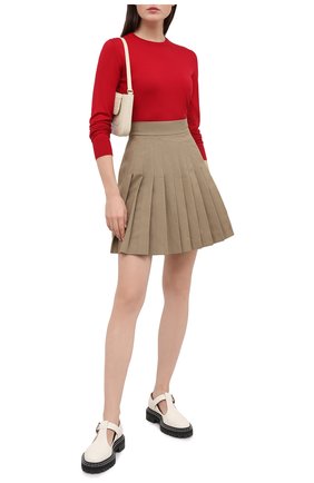 Женская хлопковая юбка DOLCE & GABBANA бежевого цвета по цене 57450 руб., арт. F4BWVT/FUFGI | Фото 2 Женская хлопковая юбка DOLCE & GABBANA бежевого цвета, арт. F4BWVT/FUFGI | Фото 2