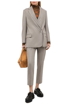 Женские шерстяные брюки STELLA MCCARTNEY серого цвета по цене 54600 руб., арт. 601806/SNB53 | Фото 2 Женские шерстяные брюки STELLA MCCARTNEY серого цвета, арт. 601806/SNB53 | Фото 2