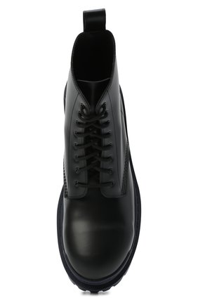 Мужские кожаные ботинки strike BALENCIAGA темно-синего цвета, арт. 589338/WA967 | Фото 5 (Длина стельки: 27,1, 29,5; Материал внешний: Кожа; Мужское Кросс-КТ: Ботинки-обувь, Байкеры-обувь; Материал внутренний: Натуральная кожа; Материал утеплителя: Без утеплителя)