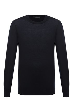 Мужской кашемировый джемпер DOLCE & GABBANA темно-синего цвета по цене 69950 руб., арт. GX412T/JAWLA | Фото 1 Мужской кашемировый джемпер DOLCE & GABBANA темно-синего цвета, арт. GX412T/JAWLA | Фото 1