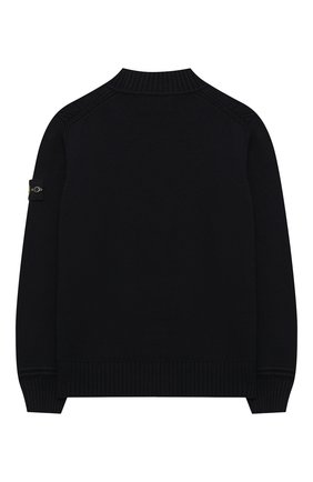 Детский хлопковый кардиган STONE ISLAND темно-синего цвета по цене 20950 руб., арт. 7316505A2/10-12 | Фото 2 Детский хлопковый кардиган STONE ISLAND темно-синего цвета, арт. 7316505A2/10-12 | Фото 2