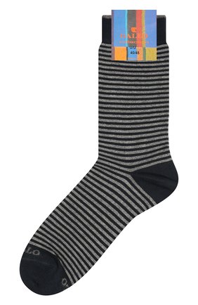 Мужские хлопковые носки GALLO серого цвета, арт. AP103650 | Фото 1 (Материал внешний: Хлопок; Кросс-КТ: бельё)