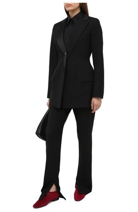 Женская замшевые туфли GIORGIO ARMANI бордового цвета по цене 76300 руб., арт. X1C210/X0101 | Фото 2 Женская замшевые туфли GIORGIO ARMANI бордового цвета, арт. X1C210/X0101 | Фото 2