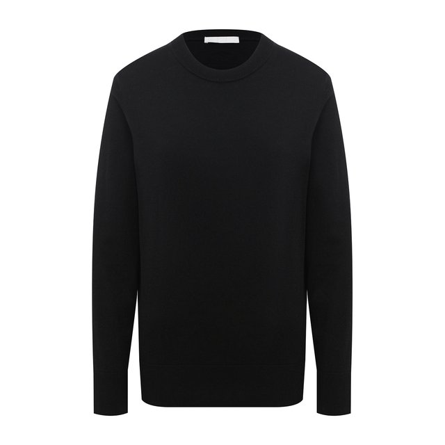Хлопковый пуловер BOSS 50436149, цвет чёрный, размер 48 - фото 1