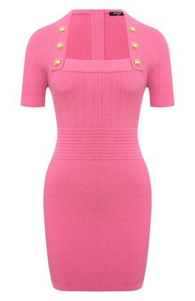 Женское платье из вискозы BALMAIN розового цвета по цене 134500 руб., арт. VF16152/K211 | Фото 1 Женское платье из вискозы BALMAIN розового цвета, арт. VF16152/K211 | Фото 1 (Материал внешний: Вискоза; Длина Ж (юбки, платья, шорты): Мини; Рукава: Короткие; Женское Кросс-КТ: Платье-одежда; Стили: Гламурный; Случай: Вечерний)