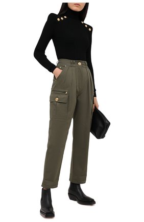 Женская водолазка из вискозы BALMAIN черного цвета по цене 105500 руб., арт. VF13251/K211 | Фото 2 Женская водолазка из вискозы BALMAIN черного цвета, арт. VF13251/K211 | Фото 2